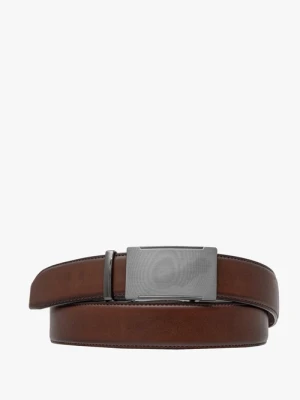 Ciemnobrązowy pasek męski Ryłko