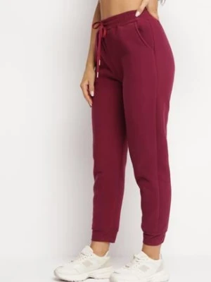 Ciemnofioletowe Bawełniane Spodnie Dresowe Olidira defox