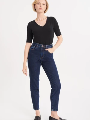 Ciemnogranatowe mom jeans Greenpoint