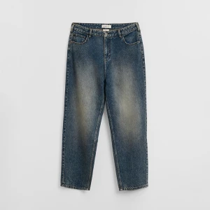 Ciemnoniebieskie jeansy baggy fit z przetarciami House