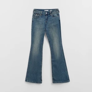 Ciemnoniebieskie jeansy dzwony bootcut z niskim stanem House indigo jeans