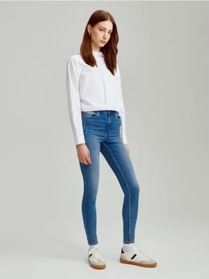 Ciemnoniebieskie jeansy skinny fit TALL z regularnym stanem House