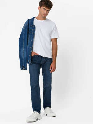 Ciemnoniebieskie jeansy, Straight Fit, D-LEON 56 Volcano