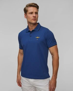 Ciemnoniebieskie polo męskie Aeronautica Militare