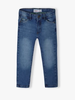 Ciemnoniebieskie spodnie jeansowe chłopięce skinny Minoti