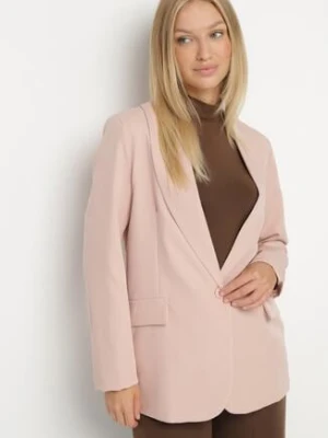 Ciemnoróżowa Marynarka Ozdobiona Imitacją Kieszeni Sovzedi new collection