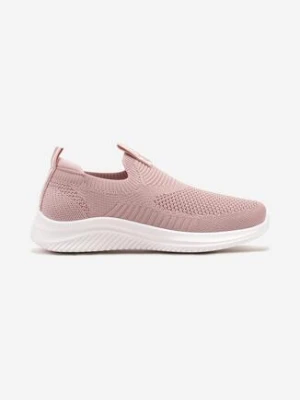 Ciemnoróżowe Wsuwane Buty Sportowe Sneakersy z Siateczki na Piankowej Podeszwie Eldriva