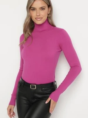 Ciemnoróżowy Golf Sweter z Wiskozą i Kaszmirem Zailaya tandem