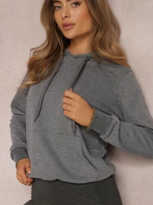 Ciemnoszara Bluza z Kapturem Lemine j.style