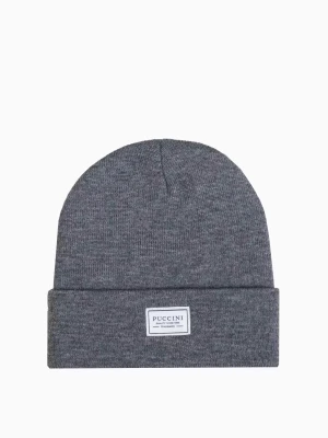 Ciemnoszara czapka beanie Puccini