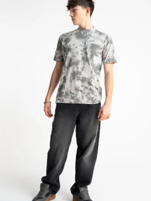 Ciemnoszare spodnie jeansowe BAGGY z efektem sprania Reporter