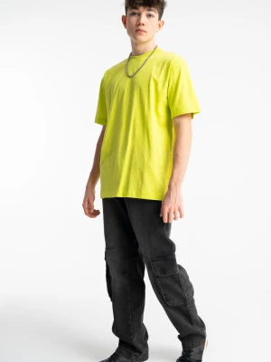 Ciemnoszare spodnie jeansowe typu CARGO z efektem sprania Reporter