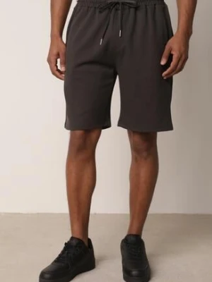 Ciemnoszare Szorty Dresowe z Bawełną i Sznurkami Leofiel glo-story