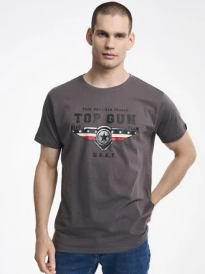 Ciemnoszary T-shirt męski Top Gun OCHNIK