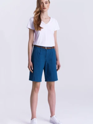 Ciemnoturkusowe, klasyczne szorty Greenpoint