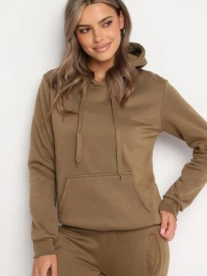 Ciemnozielona Bluza z Kapturem Kasseia jstyle