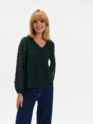 Ciemnozielona bluzka plumeti Top Secret