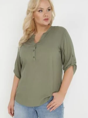 Ciemnozielona Bluzka z Wiskozy Artanassa christy