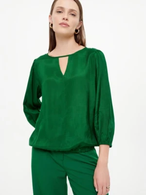 Ciemnozielona bluzka z wiskozy Greenpoint