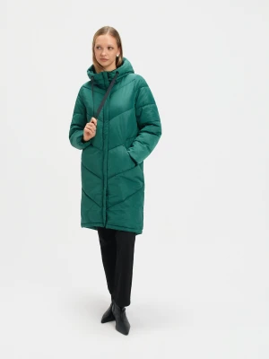 Ciemnozielona długa kurtka Top Secret