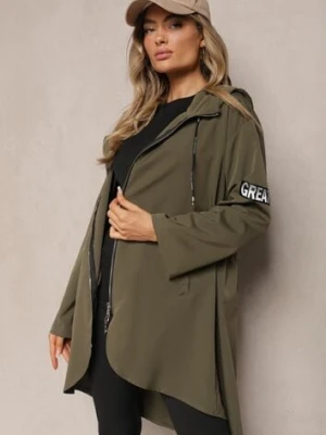 Ciemnozielona Kurtka Wiatrówka Oversize Palishe swest