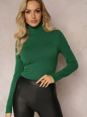 Ciemnozielony Golf Dzianinowy Apasge j&x