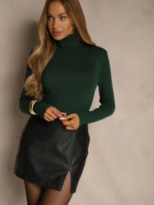 Ciemnozielony Golf z Bawełną w Klasycznym Stylu Reiredia