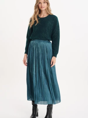 Ciemnozielony sweter z cekinami Greenpoint