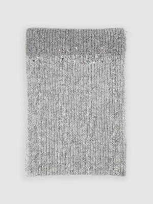 Cieniowany szary szal z błyskiem Top Secret