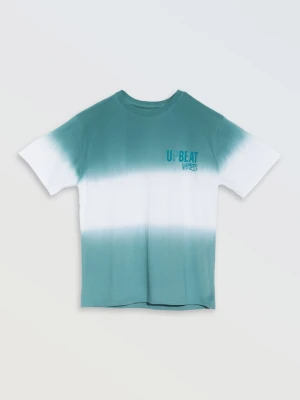 Cieniowany t-shirt z nadrukiem z przodu Reporter