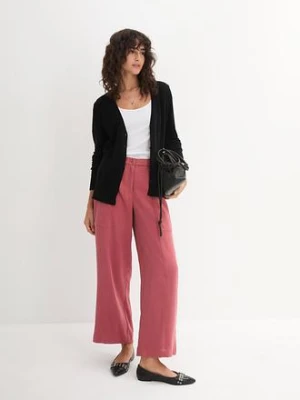 Cienki kardigan z plisą guzikową bonprix