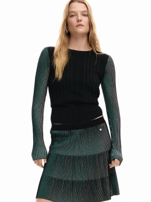Cienki plisowany sweter Desigual