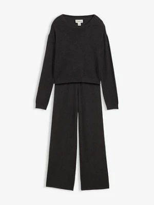 Cienki sweter i spodnie z dzianiny z miękkiej mieszanki wiskozy (komplet 2-cz.) bonprix