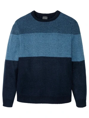 Cienki sweter o kroju regular fit BonPrix niebieski