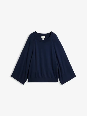 Cienki sweter, oversize BonPrix niebieski