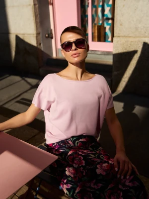 Cienki sweter różowy Moodo