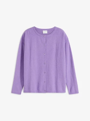 Cienki sweter rozpinany BonPrix fioletowy