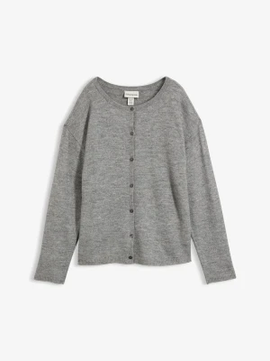 Cienki sweter rozpinany BonPrix szary