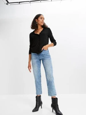 Cienki sweter rozpinany z lejącej wiskozy bonprix