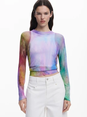 Cienki sweter w akwarele Desigual