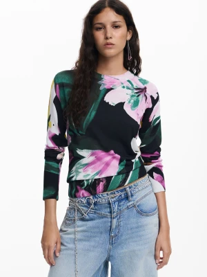 Zdjęcie produktu Cienki sweter w kwiaty Desigual