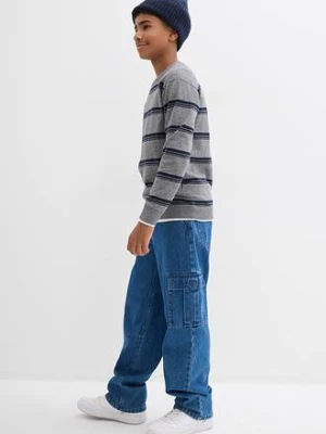 Cienki sweter z czystej bawełny nadającej się do recyklingu bonprix