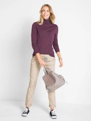 Cienki sweter z golfem bonprix