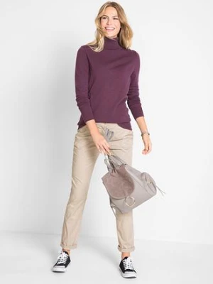 Cienki sweter z golfem bonprix