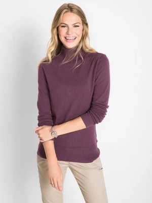 Cienki sweter z golfem bonprix