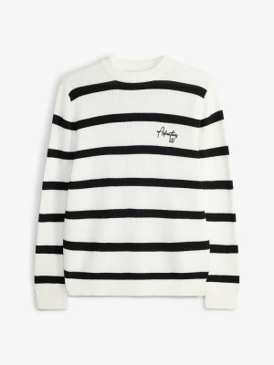 Cienki sweter z miękkiej bawełny organicznej BonPrix biały