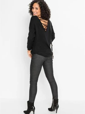 Cienki sweter z mieszanki wiskozy bonprix