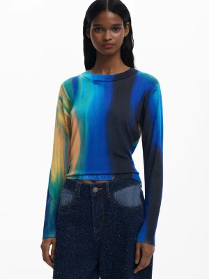 Cienki sweter z pionowym gradientem Desigual