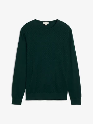 Cienki sweter z wysokogatunkową wełną merino BonPrix zielony