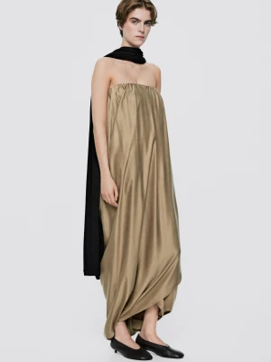 Cienki Szal 100% Kaszmir - Limited Edition - Czarny - Massimo Dutti - Female